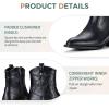 imageVepose Womens 9816 Cowboy Boots Ankle Western Short Cowgirl Embroidered Round Toe Low Heel Booties with Side ZipperWestern Cowboy Boots9815black
