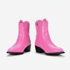 imageVepose Womens 9816 Cowboy Boots Ankle Western Short Cowgirl Embroidered Round Toe Low Heel Booties with Side ZipperWestern Cowboy Boots9815pink