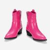 imageVepose Womens 9816 Cowboy Boots Ankle Western Short Cowgirl Embroidered Round Toe Low Heel Booties with Side ZipperWestern Cowboy Boots9815rose Pink