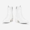 imageVepose Womens 9816 Cowboy Boots Ankle Western Short Cowgirl Embroidered Round Toe Low Heel Booties with Side ZipperWestern Cowboy Boots9815white