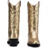 imageVepose Womens Cowboy Boots Western Cowgirl Round Toe Mid Calf Boots for WomenVintage Cowboy9801gold