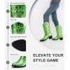 imageVepose Womens Cowboy Boots Western Cowgirl Round Toe Mid Calf Boots for WomenVintage Cowboy9801green