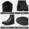 imageVepose Womens Knee High Boots 956 Wide Calf Zipper Tall Fashion BootsTall956black