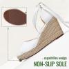 imageVepose Womens Platform Wedge Sandals Rome Espadrilles Open Toe High Heel Sandals for Women with LaceUpPeep Toe882white