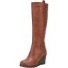 Wedge Knee Boots-9652-brown