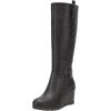 imageVepose Womens 9652 Knee High Boots Wedge Calf Boot with Side ZipperWedge Knee Boots9652coffee