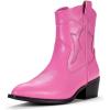 Western Cowboy Boots-9815-pink