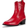 Western Cowboy Boots-9815-red