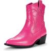 Western Cowboy Boots-9815-rose Pink