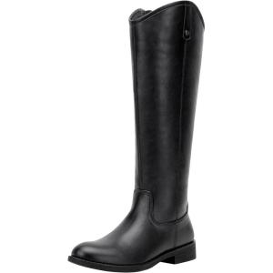 imageVepose Womens Knee High Boots 956 Wide Calf Zipper Tall Fashion BootsTall956black