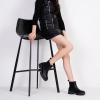 imageVepose Womens Chelsea Ankle Boots Lug Sole Fashion Elastic Short Pull on 9608 BootiesBlack Puchelsea 9608