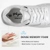 imageVepose Womens Fashion Sneakers Lace up Casual Sneakers with Arch Support 8001  Tennis Walking Dress Shoes for LadyLaces Sneaker8001all White