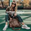 imageVepose Womens Fashion Sneakers Lace up Casual Sneakers with Arch Support 8001  Tennis Walking Dress Shoes for LadyLaces Sneaker8001full Beige