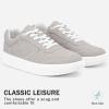 imageVepose Womens Fashion Sneakers Lace up Casual Sneakers with Arch Support 8001  Tennis Walking Dress Shoes for LadyLaces Sneaker8001full Beige