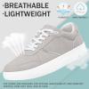 imageVepose Womens Fashion Sneakers Lace up Casual Sneakers with Arch Support 8001  Tennis Walking Dress Shoes for LadyLaces Sneaker8001full Beige