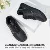 imageVepose Womens Fashion Sneakers Lace up Casual Sneakers with Arch Support 8001  Tennis Walking Dress Shoes for LadyLaces Sneaker8001full Black