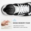 imageVepose Womens Fashion Sneakers Lace up Casual Sneakers with Arch Support 8001  Tennis Walking Dress Shoes for LadyLaces Sneaker8001white Black