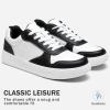 imageVepose Womens Fashion Sneakers Lace up Casual Sneakers with Arch Support 8001  Tennis Walking Dress Shoes for LadyLaces Sneaker8001white Black