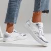imageVepose Womens Fashion Sneakers Lace up Casual Sneakers with Arch Support 8001  Tennis Walking Dress Shoes for LadyLaces Sneaker8001white Silver