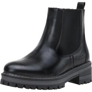 imageVepose Womens Chelsea Ankle Boots Lug Sole Fashion Elastic Short Pull on 9608 BootiesBlack Puchelsea 9608