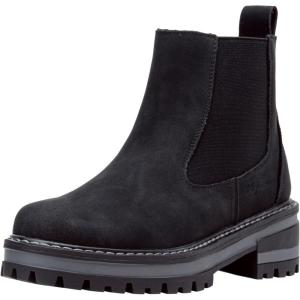 imageVepose Womens Chelsea Ankle Boots Lug Sole Fashion Elastic Short Pull on 9608 BootiesBlackchelsea 9608