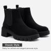 imageVepose Womens 936 Chelsea Ankle Boots Platform Lug Sole Elastic Slip on BootiesBlacknubuckclassic936