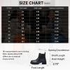 imageVepose Womens 936 Chelsea Ankle Boots Platform Lug Sole Elastic Slip on BootiesBrownclassic936