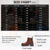 imageVepose Womens 936 Chelsea Ankle Boots Platform Lug Sole Elastic Slip on BootiesCognacclassic936