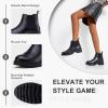 imageVepose Womens 9607 Chelsea Ankle Boots PullOn Booties for WomenBlackleather