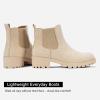 imageVepose Womens 9607 Chelsea Ankle Boots PullOn Booties for WomenNude
