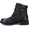 imageVepose Womens Combat Ankle Boots Lace up Comfortable Booties Low HeelBlack Leather Knitting927l
