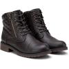 imageVepose Womens Combat Ankle Boots Lace up Comfortable Booties Low HeelDark Brown Pocket903