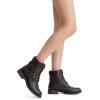 imageVepose Womens Combat Ankle Boots Lace up Comfortable Booties Low HeelDark Tan Knitting927