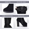 imageVepose Womens Thigh High Black Over The Knee Boots Tall Suede Knee High 996 BootBlackimitation Grain996