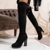 imageVepose Womens Thigh High Black Over The Knee Boots Tall Suede Knee High 996 BootBlackimitation Grain996