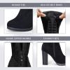 imageVepose Womens Thigh High Black Over The Knee Boots Tall Suede Knee High 996 BootBlackimitation Grain997