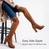 imageVepose Womens Thigh High Black Over The Knee Boots Tall Suede Knee High 996 BootCamelimitation Grain996