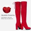 imageVepose Womens Thigh High Black Over The Knee Boots Tall Suede Knee High 996 BootRedimitation Grain996
