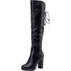 imageVepose Womens Thigh High Black Over The Knee Boots Tall Suede Knee High 996 BootBlackpuimitation Grain997