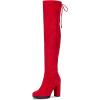 imageVepose Womens Thigh High Black Over The Knee Boots Tall Suede Knee High 996 BootRedimitation Grain996