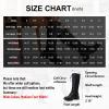 imageVepose Womens 953 Lace Platform Combat Knee High Boots with Comfort Chunky HeelBlack