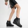 imageVepose Womens 9679 Low Wedge Boots Comfortable Ankle Booties with Inside ZipperWedge Chelsea9678black