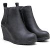 imageVepose Womens 9679 Low Wedge Boots Comfortable Ankle Booties with Inside ZipperWedge Chelsea9678grey