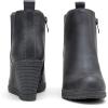 imageVepose Womens 9679 Low Wedge Boots Comfortable Ankle Booties with Inside ZipperWedge Chelsea9678grey