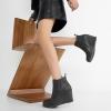 imageVepose Womens 9679 Low Wedge Boots Comfortable Ankle Booties with Inside ZipperWedge Chelsea9678grey