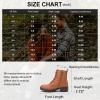 imageVepose Womens Ankle Boots Combat Lace up Booties with Inside ZipperBrown