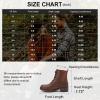 imageVepose Womens Ankle Boots Combat Lace up Booties with Inside ZipperCognac