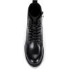 imageVepose Womens Ankle Boots Combat Lace up Booties with Inside ZipperLeather Black