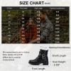imageVepose Womens Ankle Boots Combat Lace up Booties with Inside ZipperMoto Black