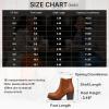 imageVepose Womens Ankle Chunky Heeled Boots Platform Chelsea Retro Short 999 Booties with ZipperBrown